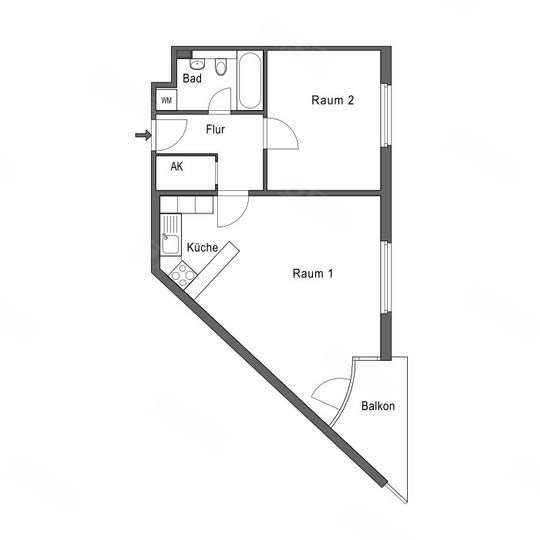 德国柏林约¥188万New 2-room apartment, upscale, free of occupancy,二手房公寓图片