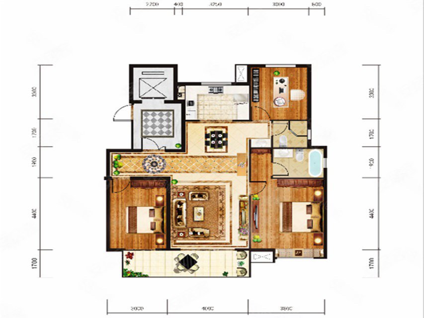 龙记檀府1258平3室2厅2卫75万看房有钥匙