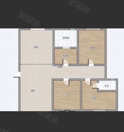 亿隆滨湖新城3室2厅1卫123㎡南北92万