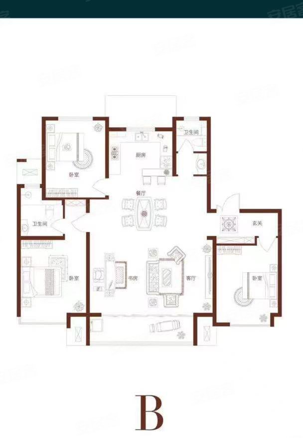 锦绣佳苑3室2厅2卫137㎡南北89.9万