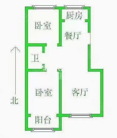 观山海(山海关)1室1厅1卫54㎡南38万