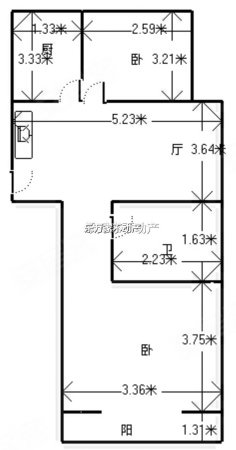 和丰城市花园2室1厅1卫83㎡南北51万