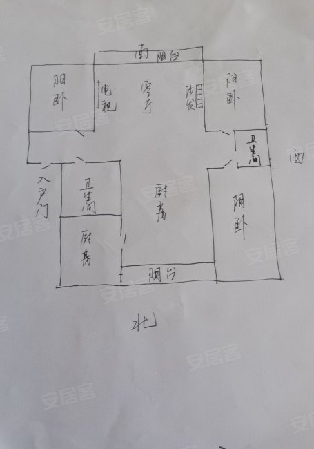 绿园小区3室2厅2卫132㎡南北170万