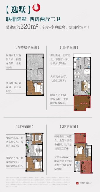 珑珺紫园(别墅)4室2厅2卫217.25㎡南175万