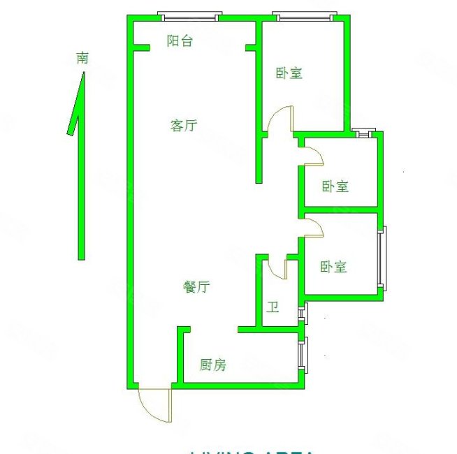 瑞华新都汇3室2厅1卫101.75㎡南北53.5万