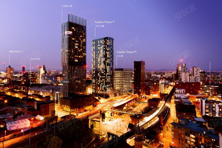 英国大曼彻斯特曼彻斯特约¥228～275万曼城市中心|凡雅都市|市中心地标 地段新房公寓图片