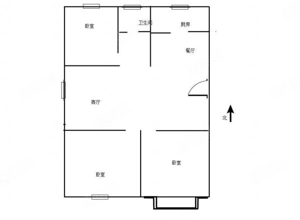 康平府3室2厅1卫120㎡南北59万