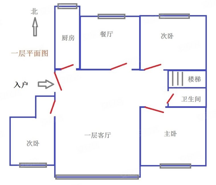 东润国际5室3厅2卫211.47㎡南北188万