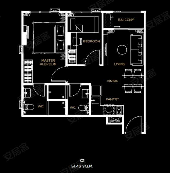 泰国曼谷¥94万【教育资源丰富】【拎包入住】泰国曼谷- 公寓新房公寓图片