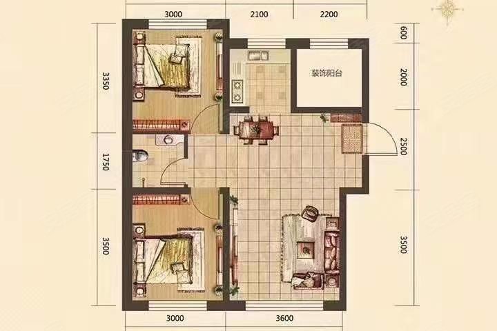 碧桂园德信君宸府3室2厅2卫115㎡南北155万