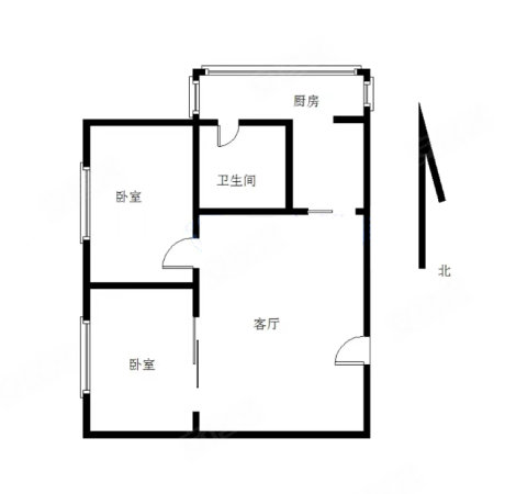 石桥住宅小区2室1厅1卫56.64㎡南北32.8万