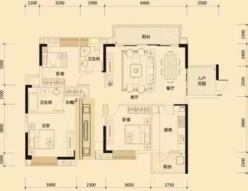 诸暨宝龙世家3室2厅2卫102㎡南北81万