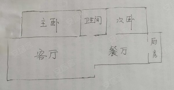 百和家园2室2厅1卫103.21㎡南98万