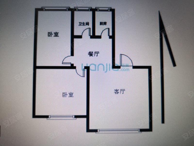 水文局宿舍2室2厅1卫86.56㎡南108万