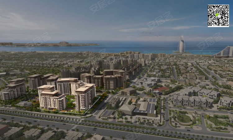 阿联酋迪拜酋长国迪拜约¥414～1068万迪拜房产：迪拜七星帆船酒店区域，小高层公寓，靠近学校新房公寓图片