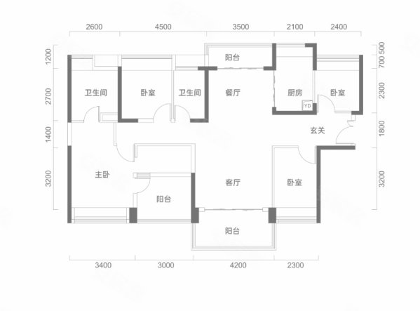 育才园3室2厅1卫130.4㎡东西60万