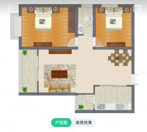 财富港湾2室2厅1卫92.24㎡西58万