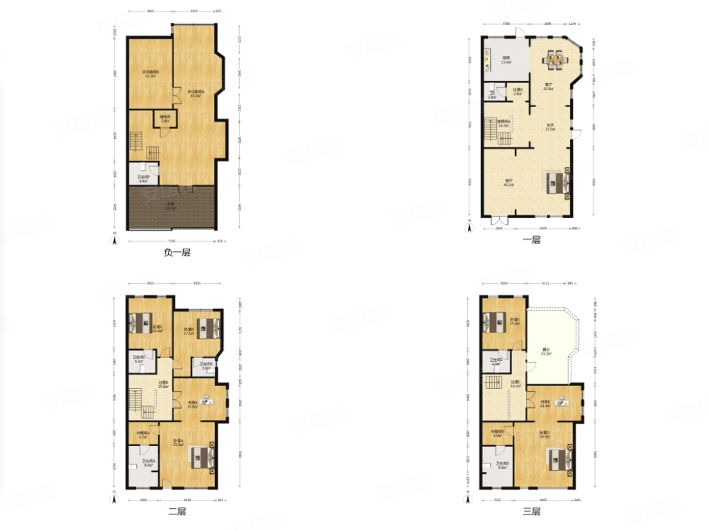 嘉华馥园(别墅)5室3厅5卫310㎡南北1480万