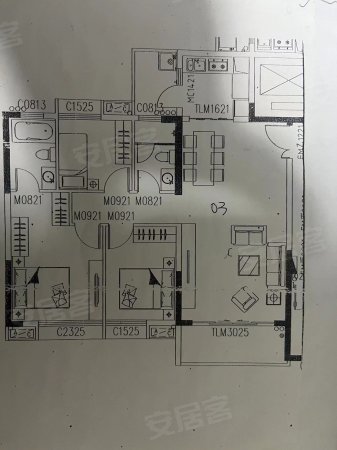 金碧名苑3室2厅2卫110.74㎡南60万