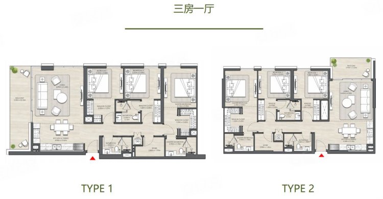 阿联酋迪拜酋长国迪拜约¥227～527万迪拜房产：迪拜山庄，公园景观公寓，靠近学校和医院新房公寓图片