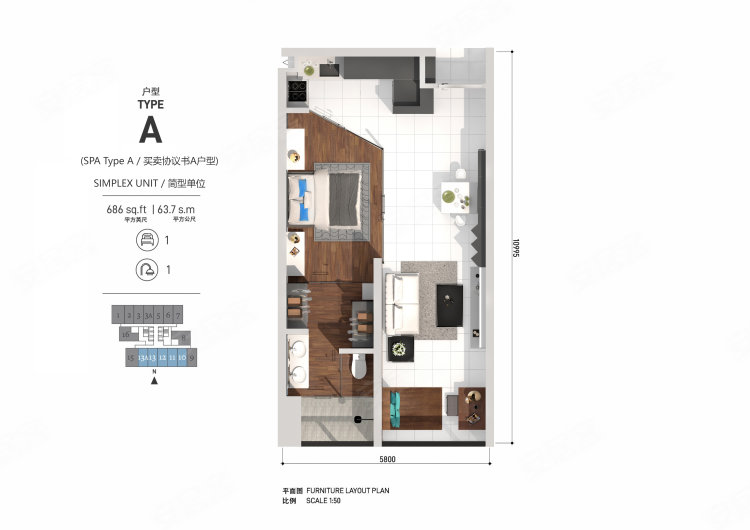 马来西亚吉隆坡约¥136万吉隆坡国际学校旁留学公寓 已建好新房公寓图片