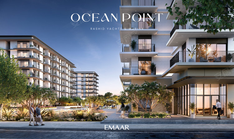 阿联酋迪拜酋长国迪拜约¥293～587万迪拜房产：伊玛尔开发商，迪拜海景房Ocean Points新房公寓图片