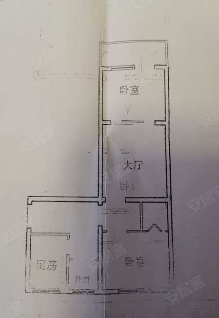 建厂局家属院2室2厅1卫58.48㎡南北40万