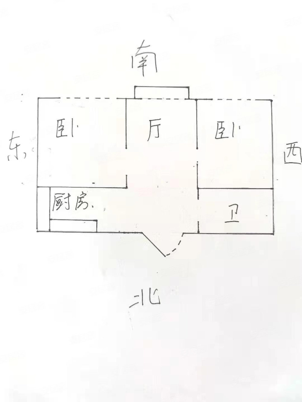桦城上海花园2室1厅1卫50㎡南北16.8万