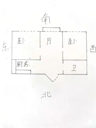 桦城上海花园2室1厅1卫50㎡南北16.8万