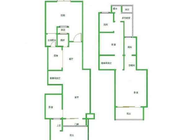 银翔翡翠谷A组团3室2厅3卫158.32㎡东西178万