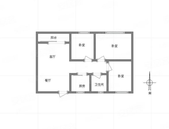 双龙苑小区3室2厅1卫88㎡南北58万