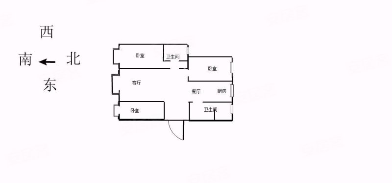 龙升佳苑三期(龙溪地)3室2厅2卫113㎡南北59万