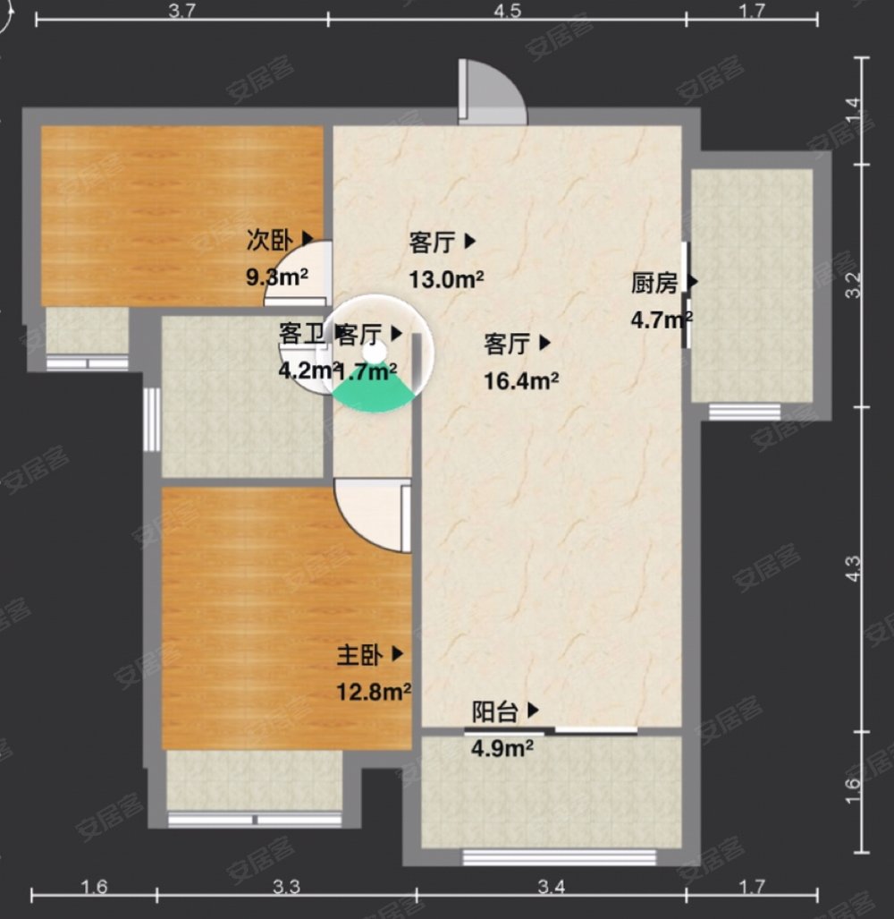万达旁聚湖雅苑精装修两房诚心急售房东大平层已定继续资金装修