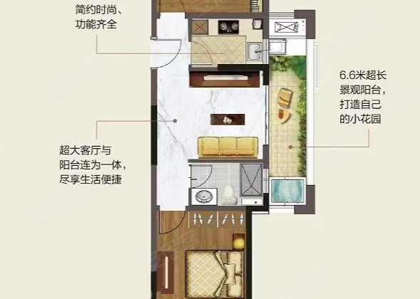 明发湖光山色2室1厅72㎡40万二手房图片