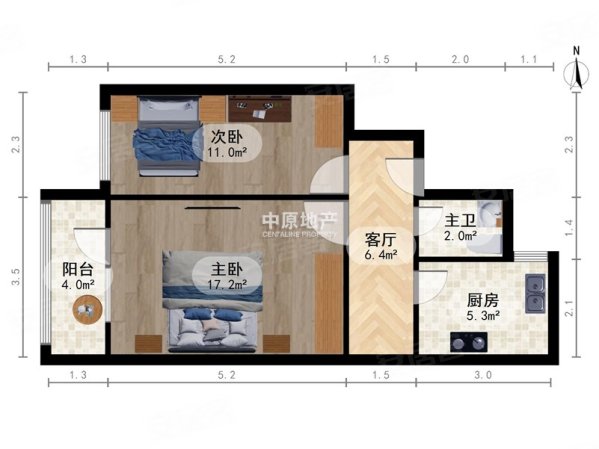 景福里2室1厅1卫56.58㎡西179万