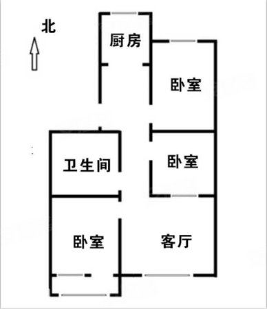 工商局家属楼(丰宁)3室2厅1卫109㎡南北52万