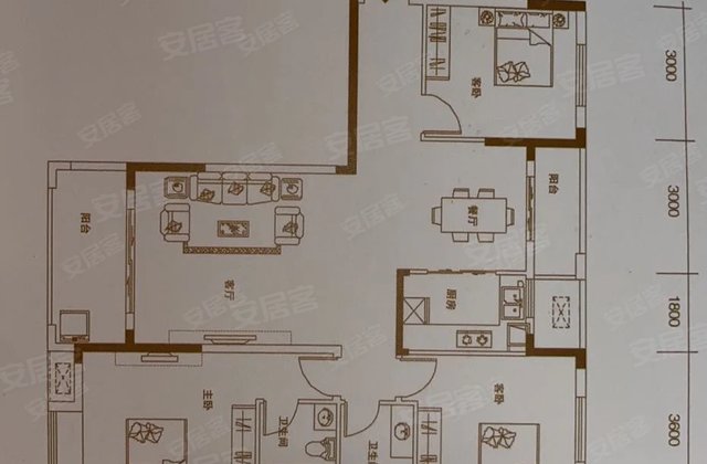 大悟新天地3室2厅127.66㎡52万二手房图片