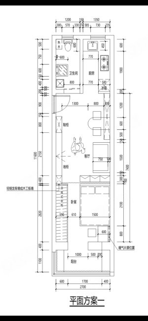 幸福东区1室1厅1卫42.61㎡南北161.5万