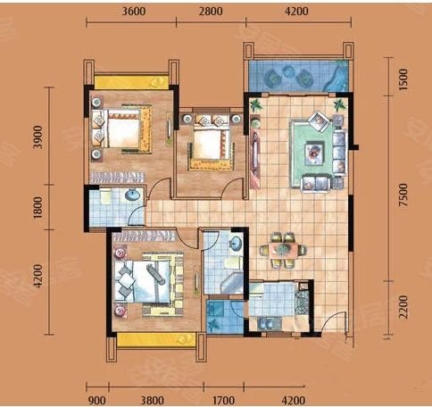 玉龙湾3室2厅2卫142㎡南278万