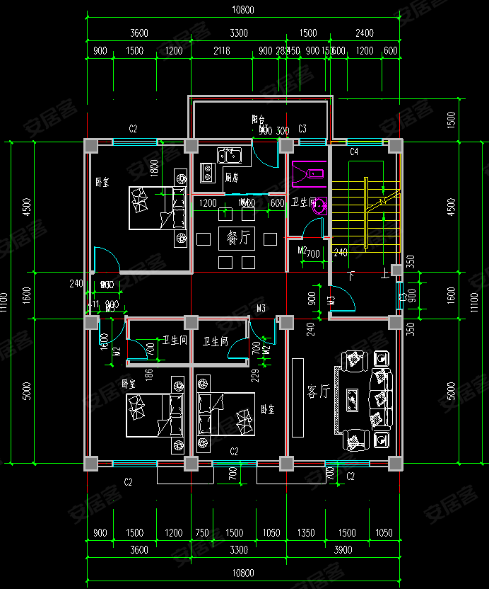 十里铺小区15室3厅13卫598㎡南北173万