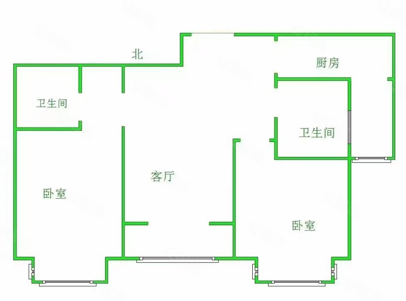 石油南区2室2厅1卫61㎡南北20万