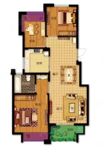 长城逸府(公寓住宅)3室2厅1卫92.78㎡南190万