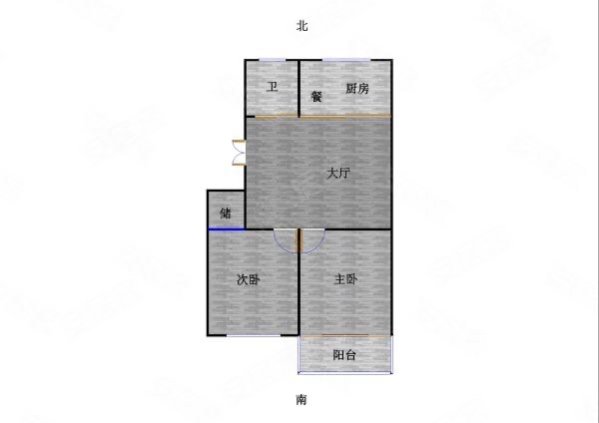 上陡门教育新村2室2厅1卫71.62㎡南北130万