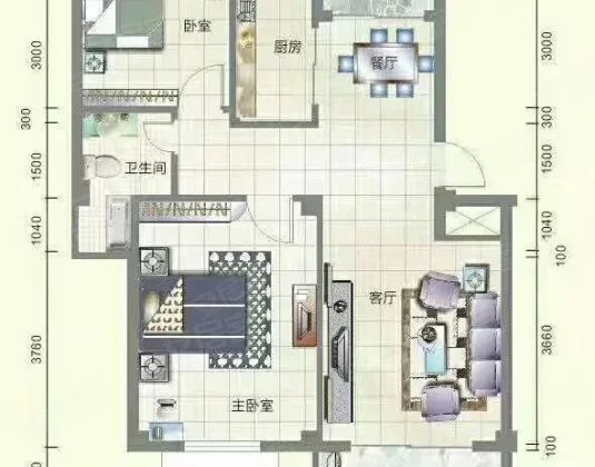 和贵花园2室2厅85.88㎡64万二手房图片