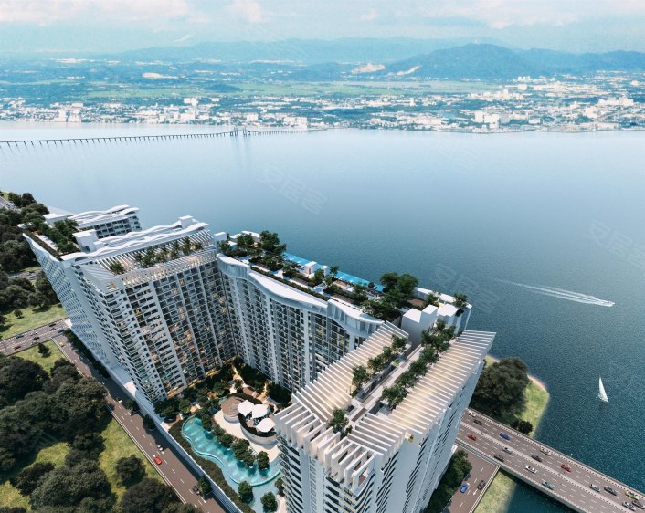 马来西亚槟城约¥134～274万热盘【永久产权·180°海景房】槟城 QuayWest新房公寓图片