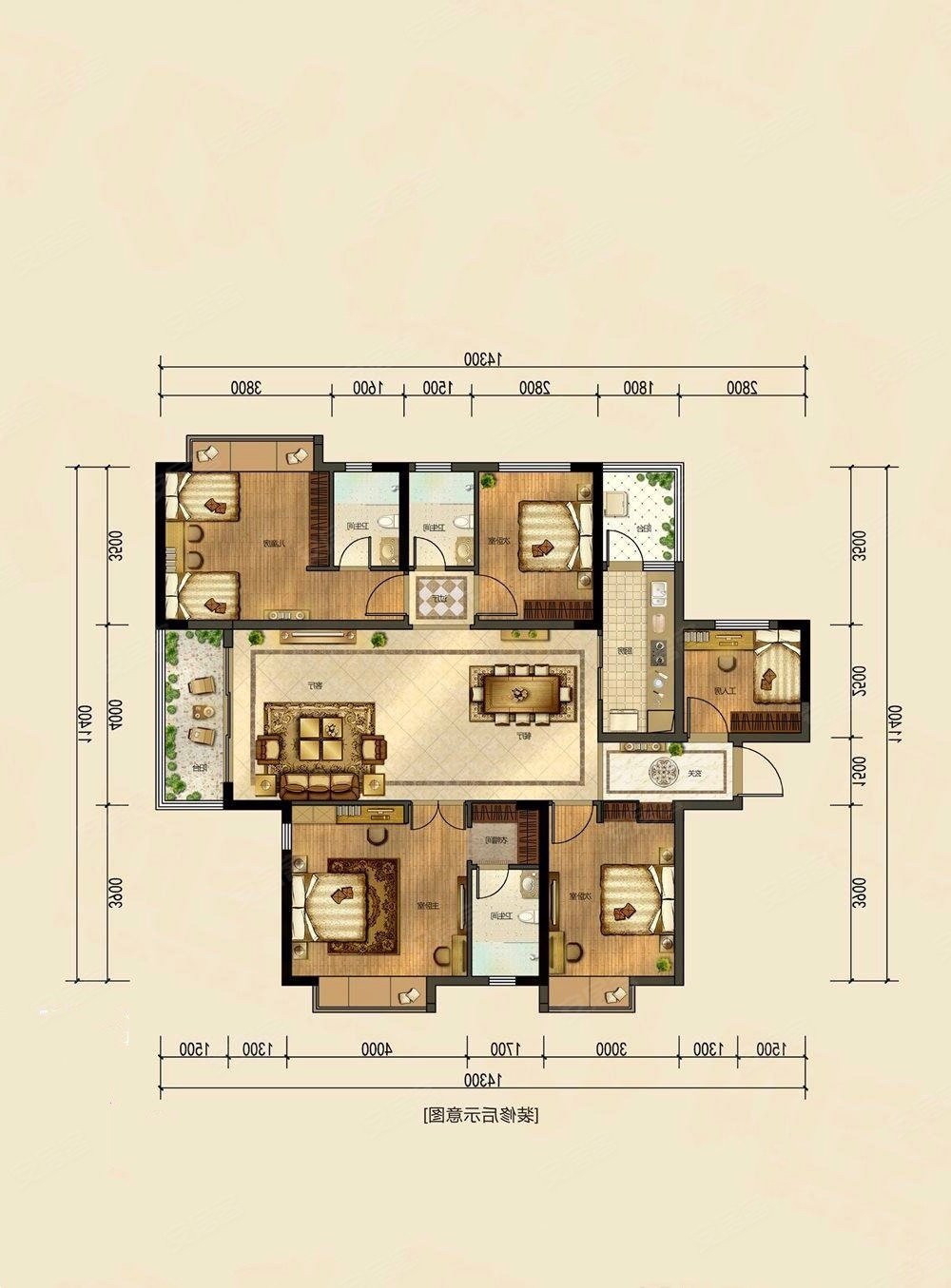 嘉和城白鹭前湖5室2厅3卫140㎡西北115万