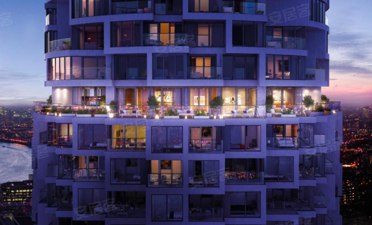 英国大伦敦约¥788～1243万OPD伦敦东部新地标金丝雀码头滨水艺术住宅新房公寓图片