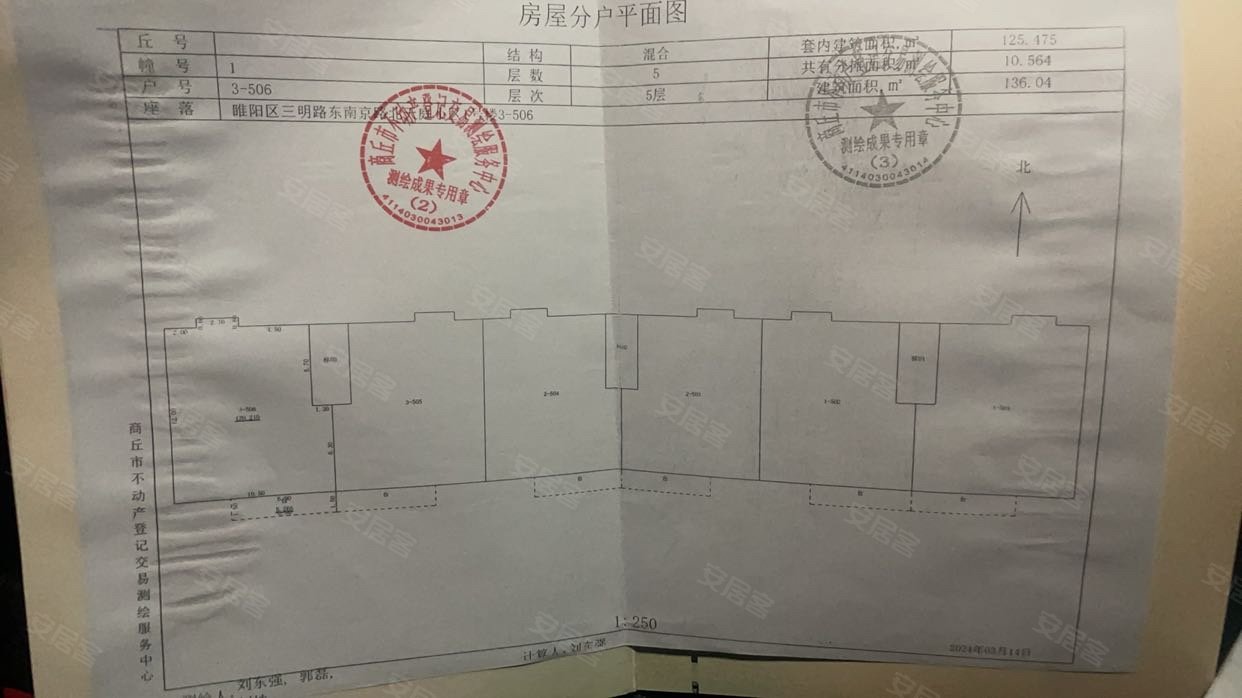 幸福家园(睢阳)3室2厅2卫136.04㎡南北38万