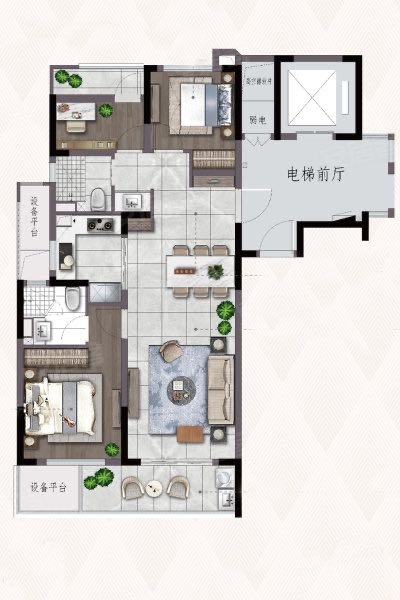 中南樾府9566平3室2厅2卫好楼层急售换房