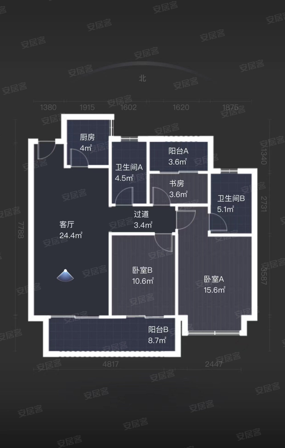 龙昇丽景(南区)3室2厅2卫138㎡南北58万